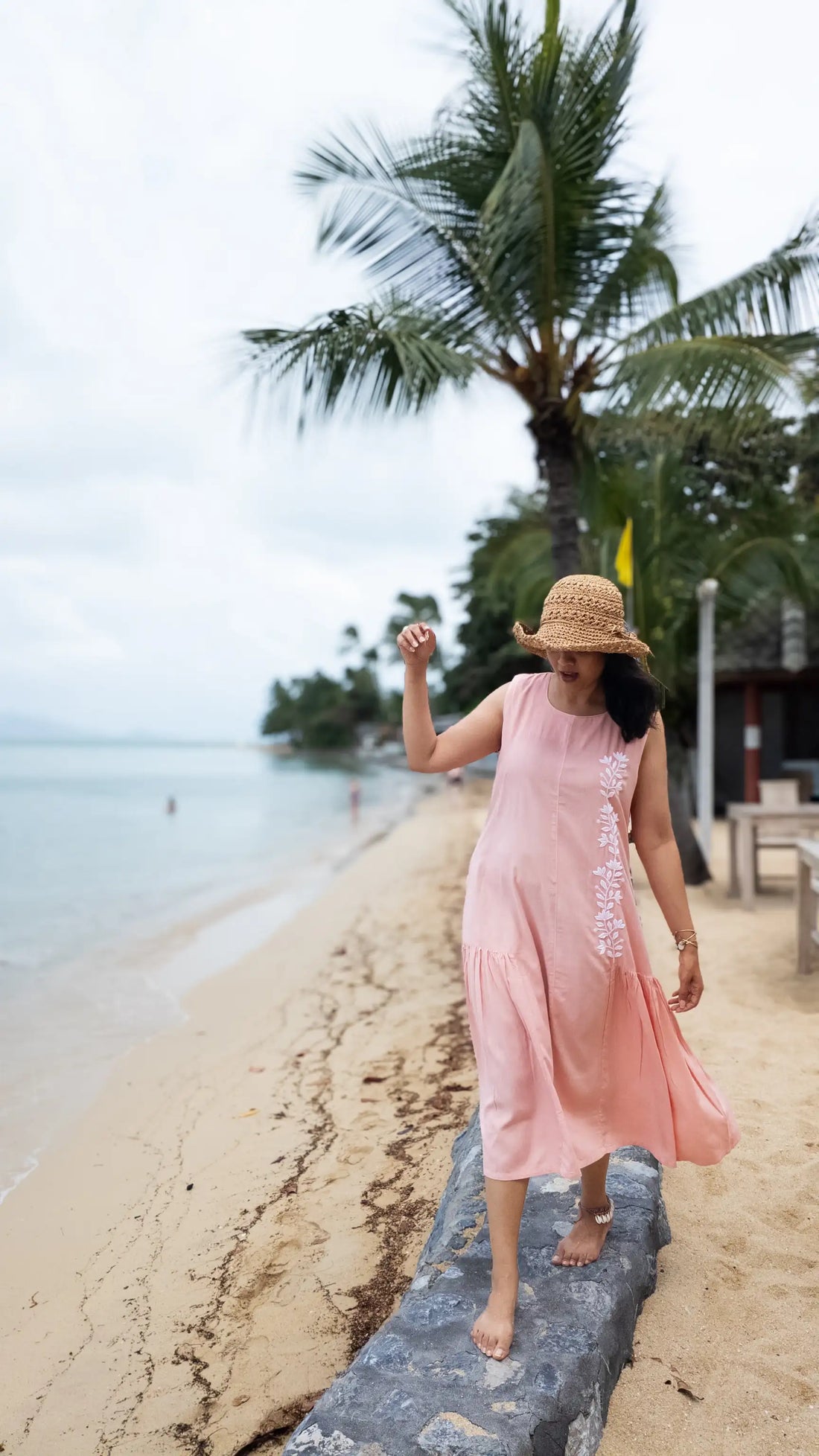 Petal Peach Midi Dress
