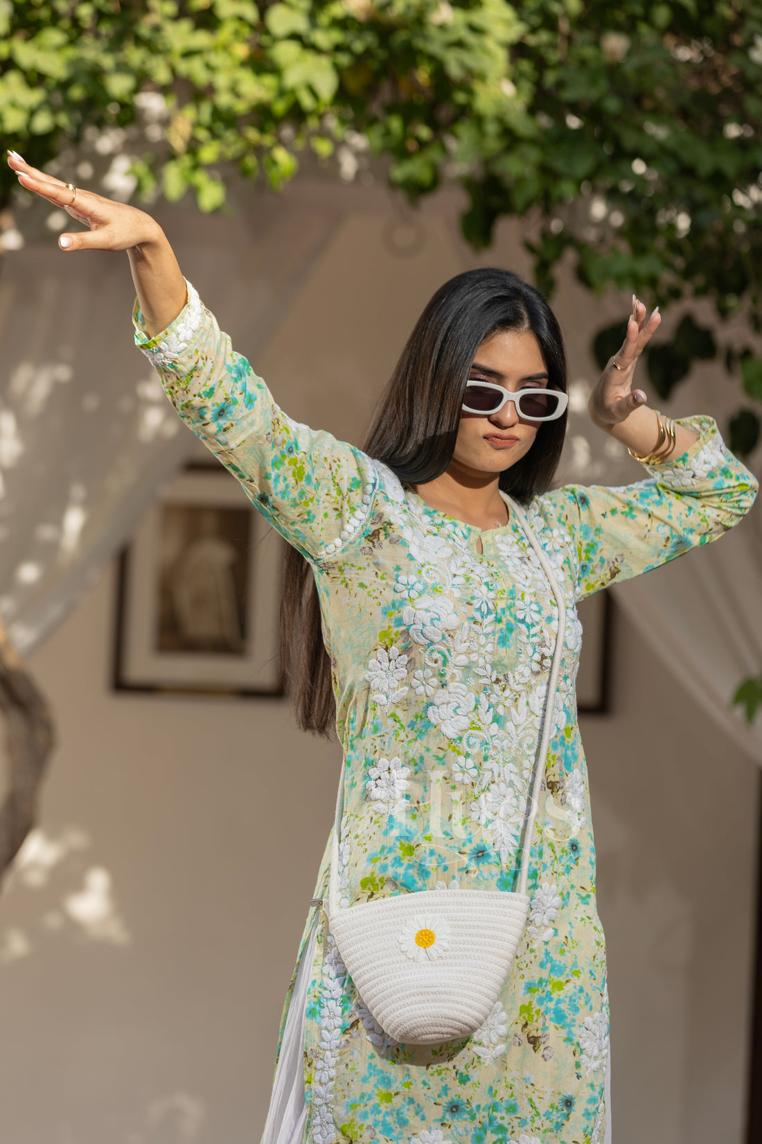 Garden Bloom Cotton Kurta